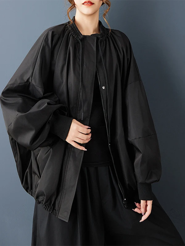 

Повседневное пальто с фонариком Све Jaet, женское весеннее новое универсальное пальто с воротником с цветочным бутоном, одежда для отдыха