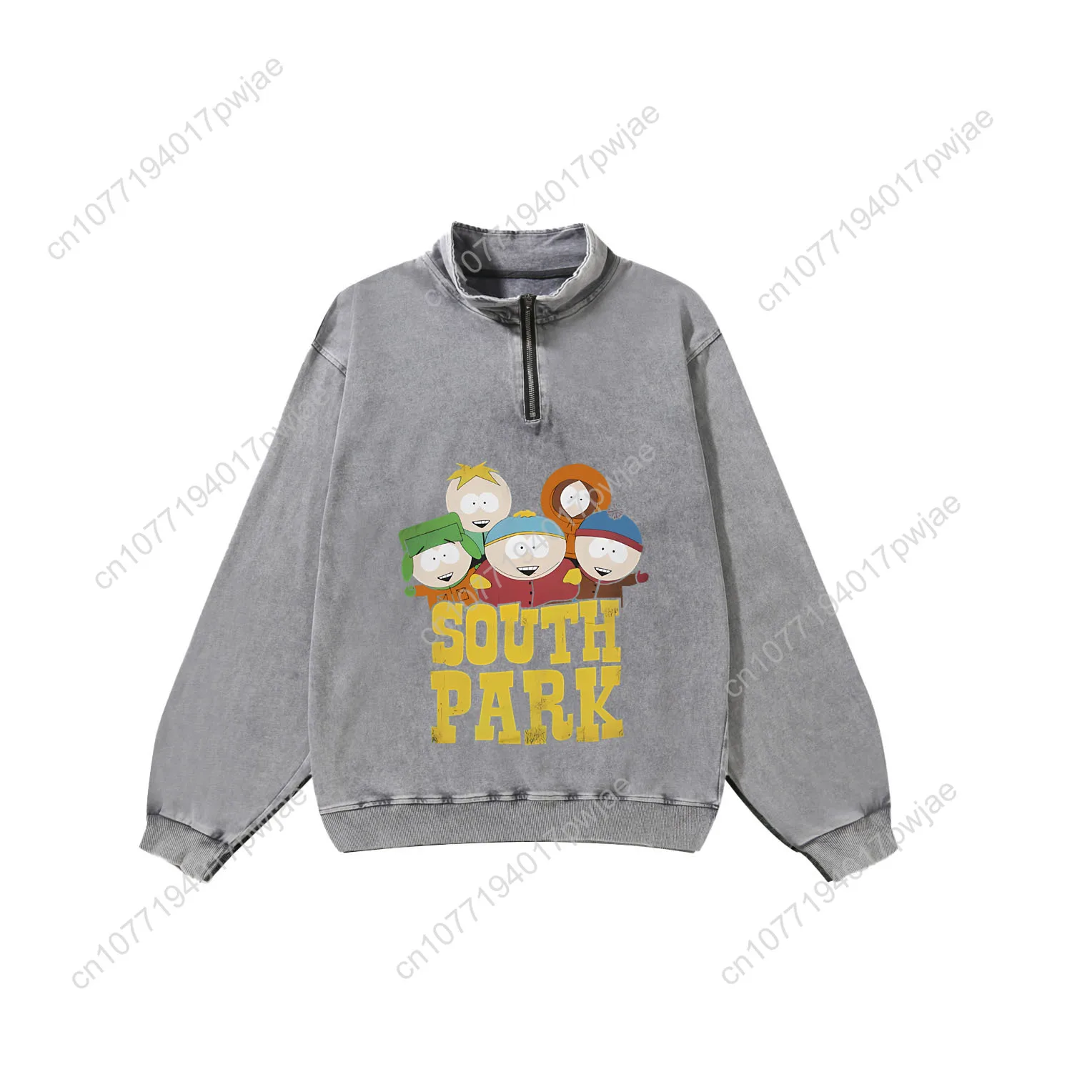 South Park Animation Comedy Custom Retro Sweatshirt Mans Womans Half Zipper Vintage Sweat Shirt Photo Custom Made Tops