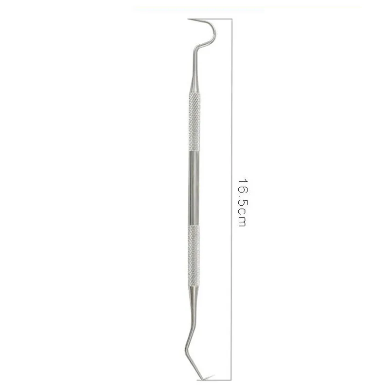 Stainless Steel Double Ends Dentist Teeth Clean Hygiene Explorer Probe Hook Pick Dental Tartar Scraper Remover Tooth Care Tool