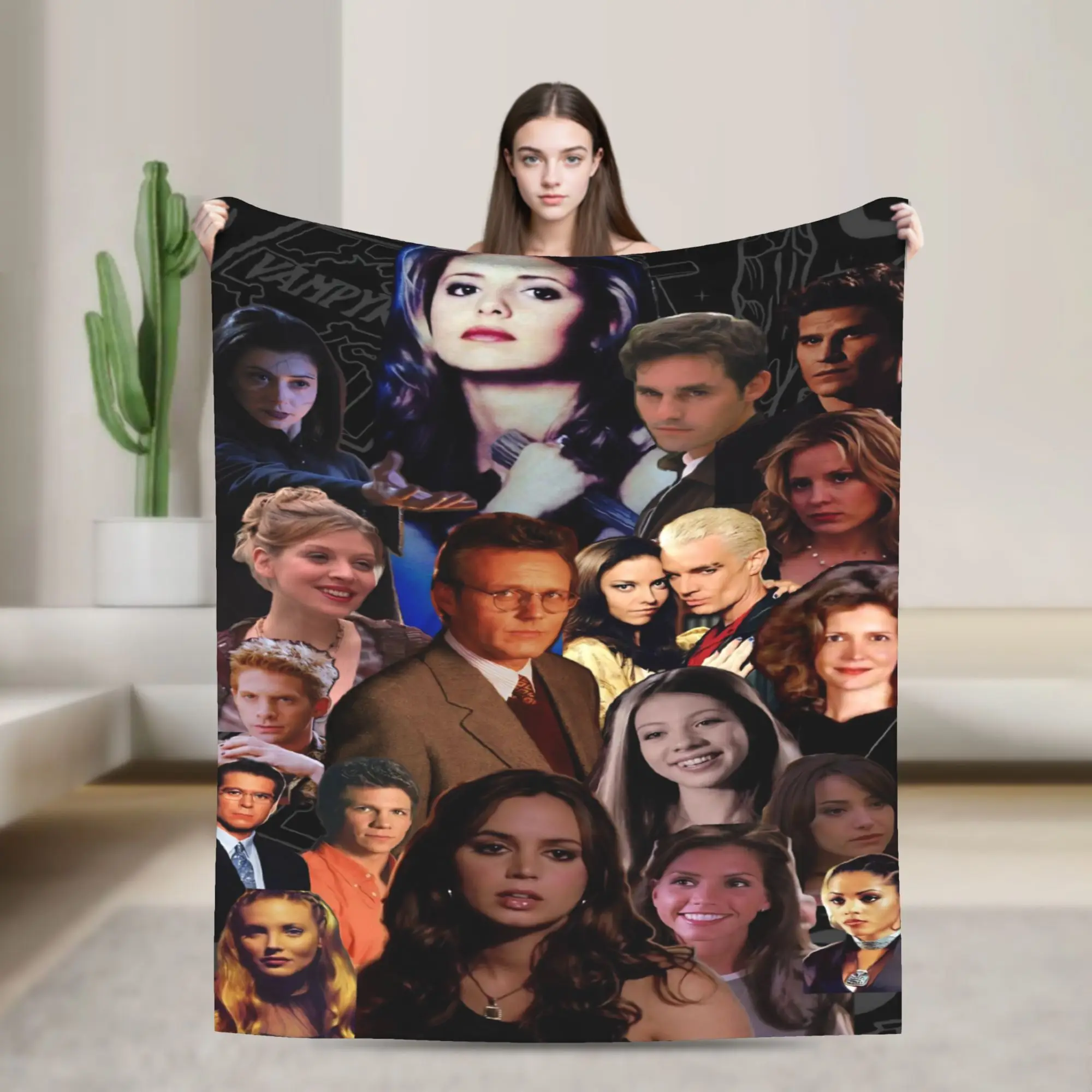 Buffy the Vampire Slayer Blanket Cover Flannel Horror Movie Super Soft Throw Blankets for Car Sofa Couch Bedroom Quilt