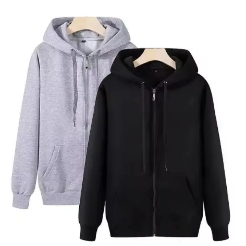 

Men's Zip Up Hoodies Casual Zipper Jacket Coats Women Fleece Autumn Winter Harajuku Gothic Hooded Sweatshirts Sports Streetwear