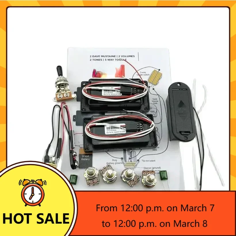

Q-X- Music Store--brand new-Guitar Pickup 81/85 Active Pickup Double Coil 9V Battery Powered Electric Guitar Pickup