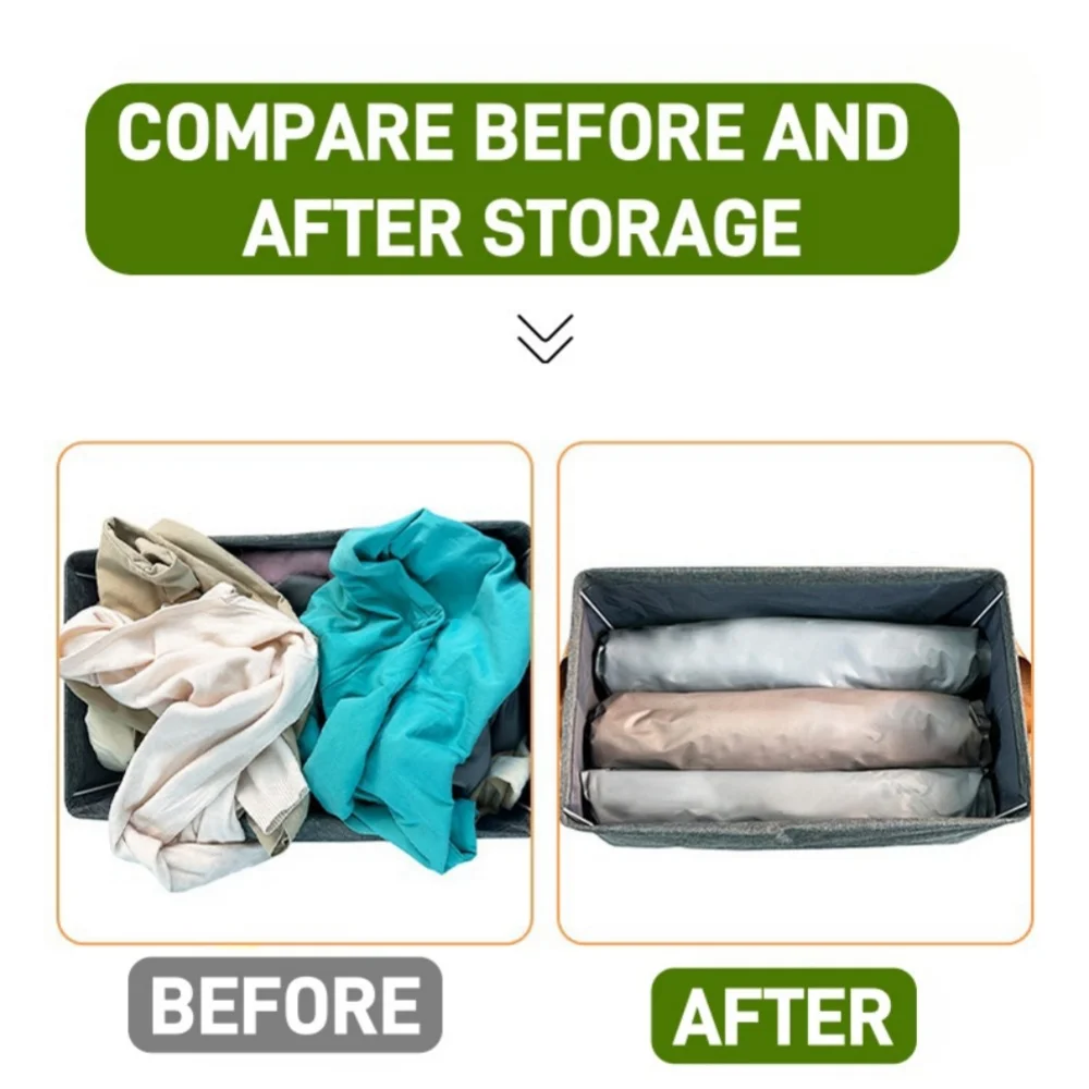 Cloth Vacuum Storage Bag for Travel and Moving, Reusable Fabric Cloth Bag Luggage Bag, Roll-Up Compression, No Need Air Pump