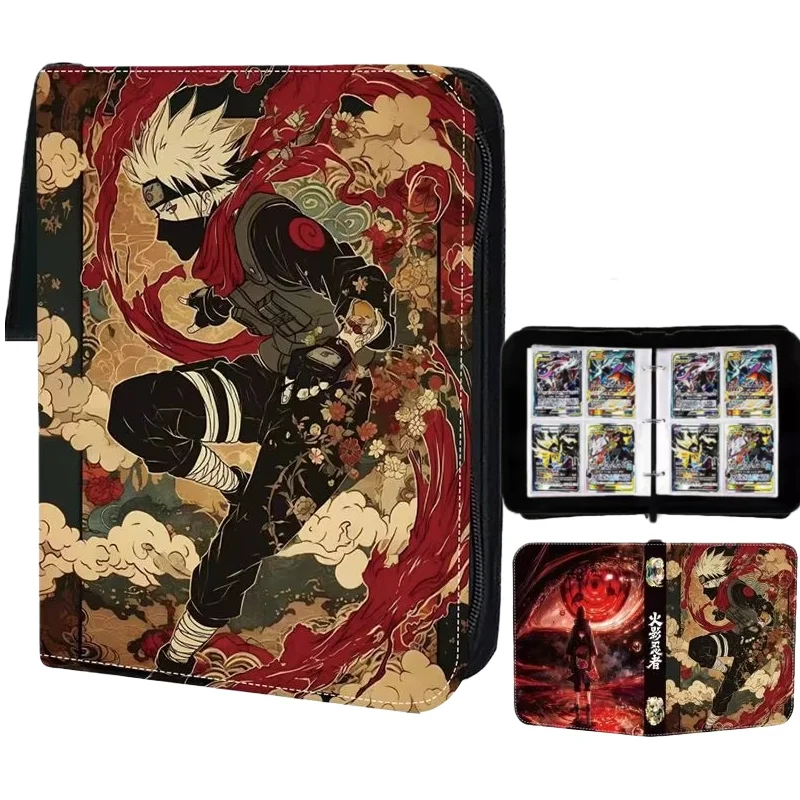 

Коллекция карт Наруто 400, фотоальбом, переплет на молнии, мультяшный держатель для визитных карточек, детские игрушки, анимационные периферийные устройства, подарки