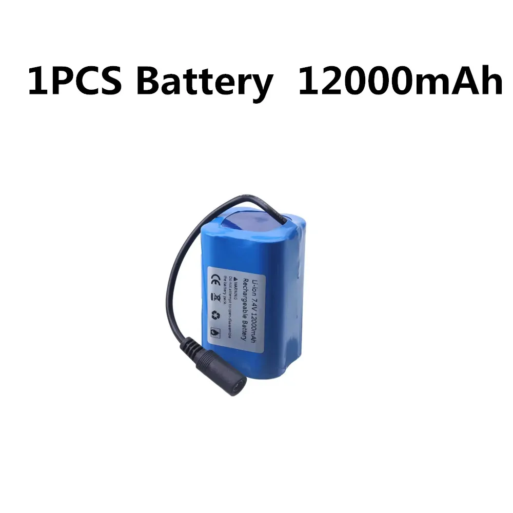 7.4V 5200mAh / 12000mAh Battery / USB Charger / Use For V050 Fishing Bait Boat V050 Battery