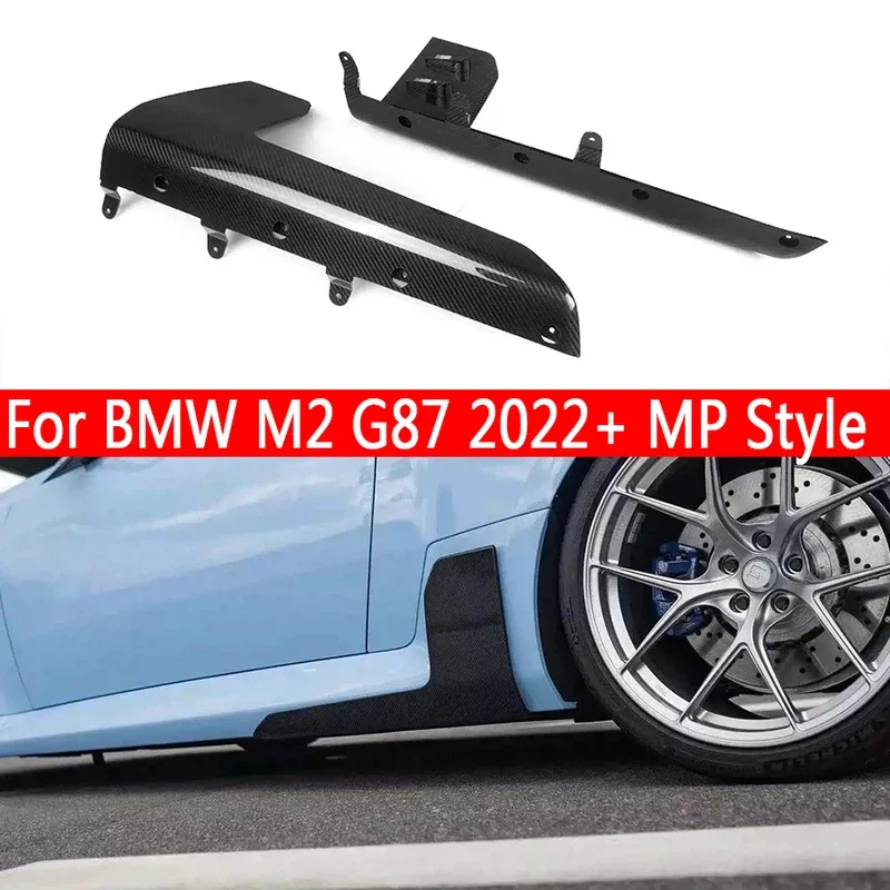 

For BMW G87 M2 2022+ Dry Carbon Fiber Side Skirts Splitters Cupwings Winglets Canards Apron Upgrade body kit Auto Parts