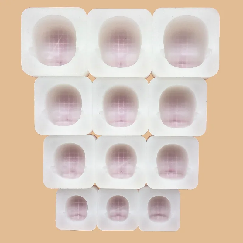 A Variety of Q Version Doll Face Silicone Mold Ultra-light Clay DIY Animation Cartoon Character Face Production Mold