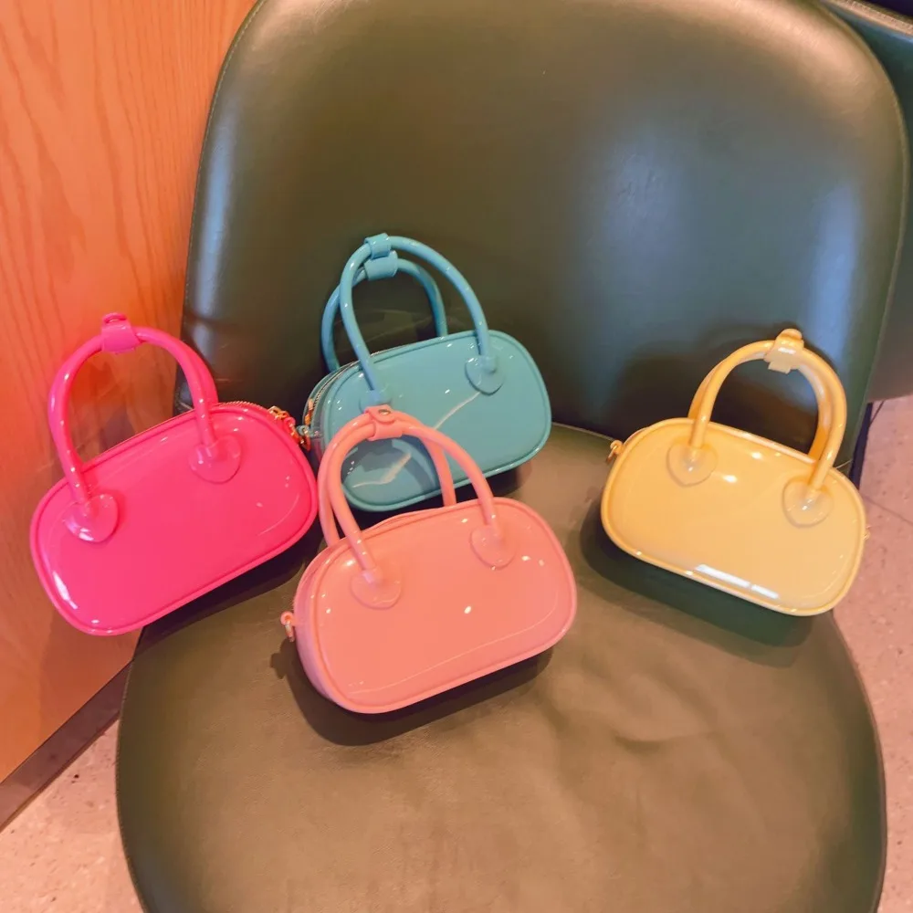 

Summer PVC Jelly Bag Candy Color Shoulder Bag Women Handbag Portable Storage Mini Crossbody Bags The Water-Sprinkling Festival