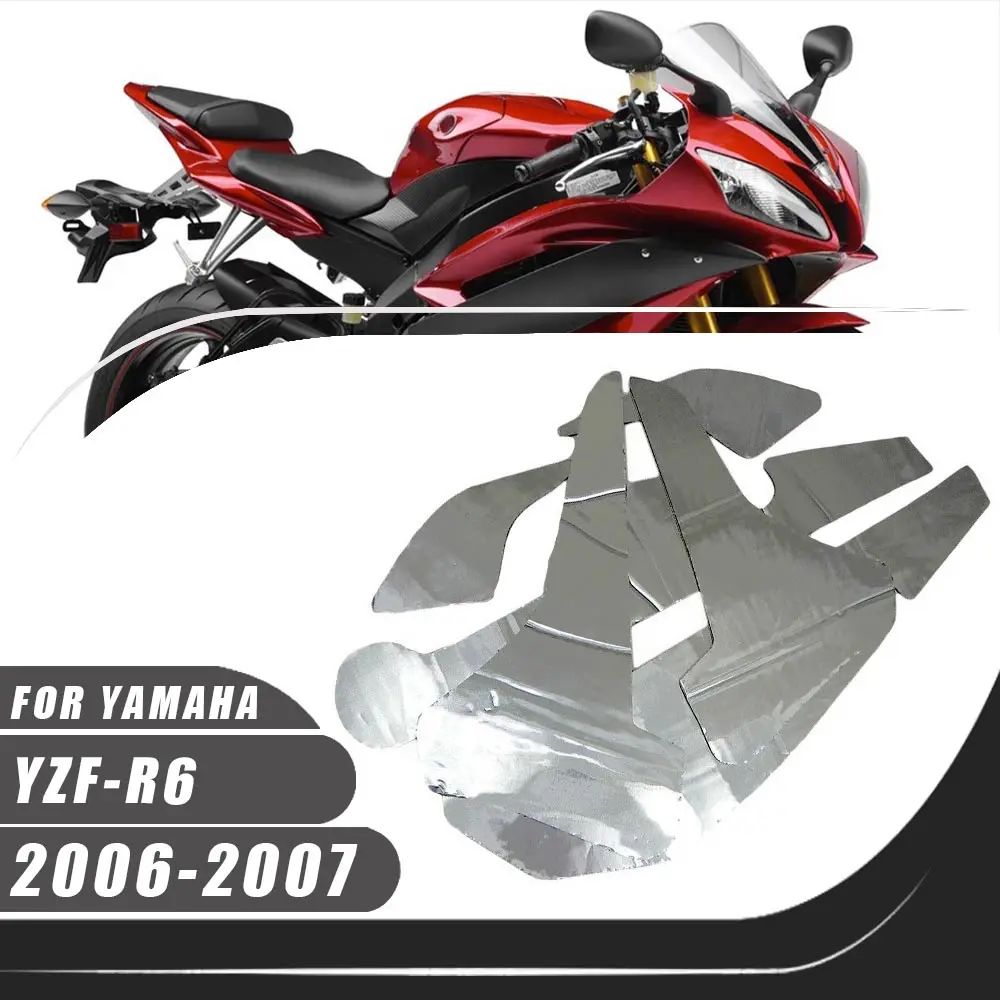 

Motorcycle Accessories Pre-Cut Belly Fairing Heat Shield Mat Insulation Protection For 2006-2007 YAMAHA YZF-R6 YZF R6