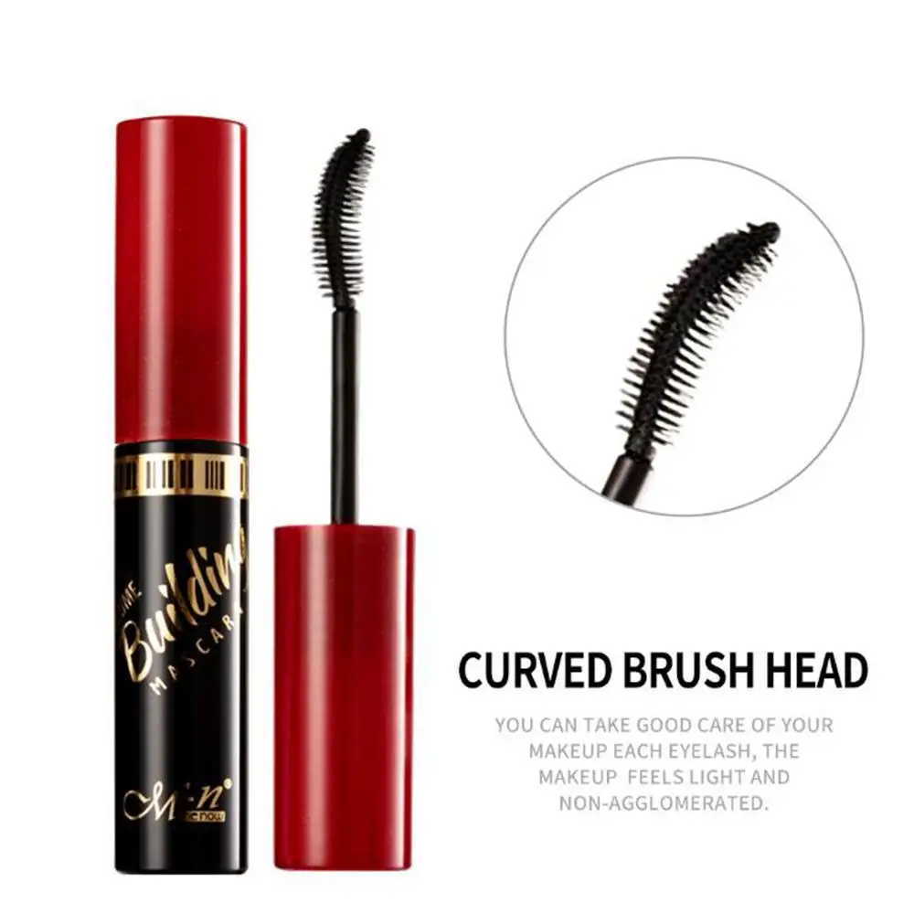 Fiber Mascara Long Eyelash Silicone Brush Curving Lengthening Mascara Waterproof Longlasting Makeup Eye Cosmetic