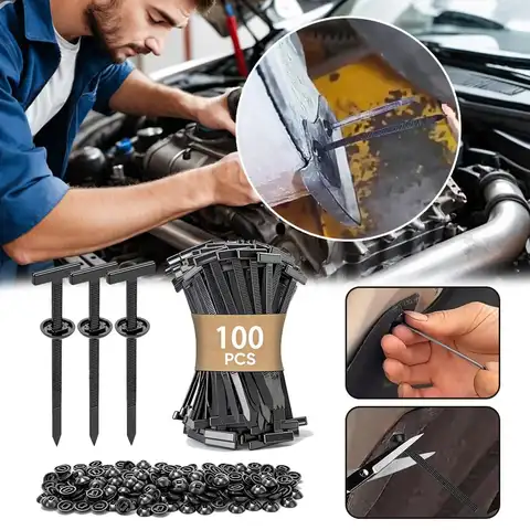 10-200개 범용 셀프 록킹 자동차 나일론 케이블 타이 버클 헤비 듀티 지퍼 타이 핀 버튼 패스너 자동차 UV 저항 타이