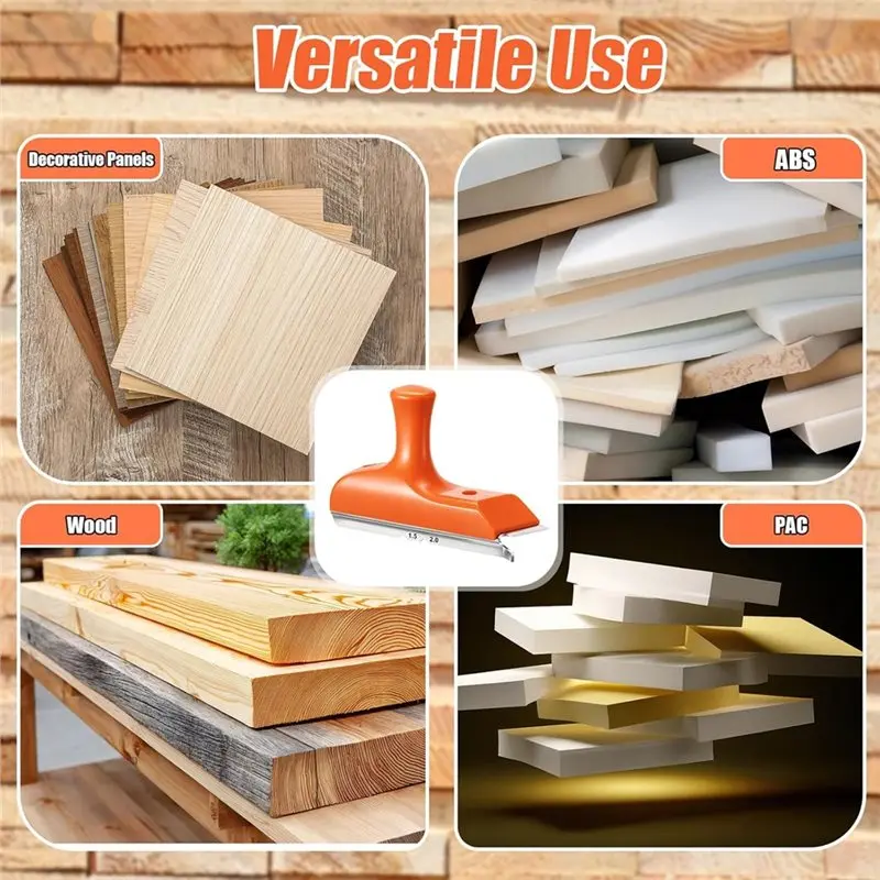 ABVT-For Deburring Veneer, PVC, ABS Edge Banding Trimmer With Carbon Steel Replacement Blades- Works Straight Or Curved Surfaces