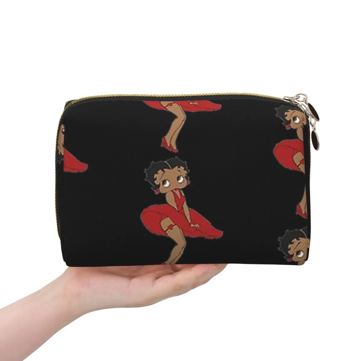 Betty Boop Women Cosmetic Bag Travel Makeup Organizer Pouch Toiletry Storage Dopp Kit Case