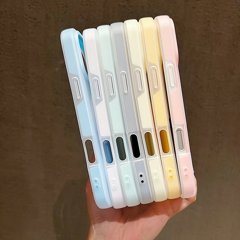 حافظة شحن لاسلكية مغناطيسية 2 في 1 بلون الحلوى الفاخرة لهاتف آيفون 17 برو ماكس 16 15 14 Plus 13 12 11 17 غطاء حماية خلفي هوائي #5