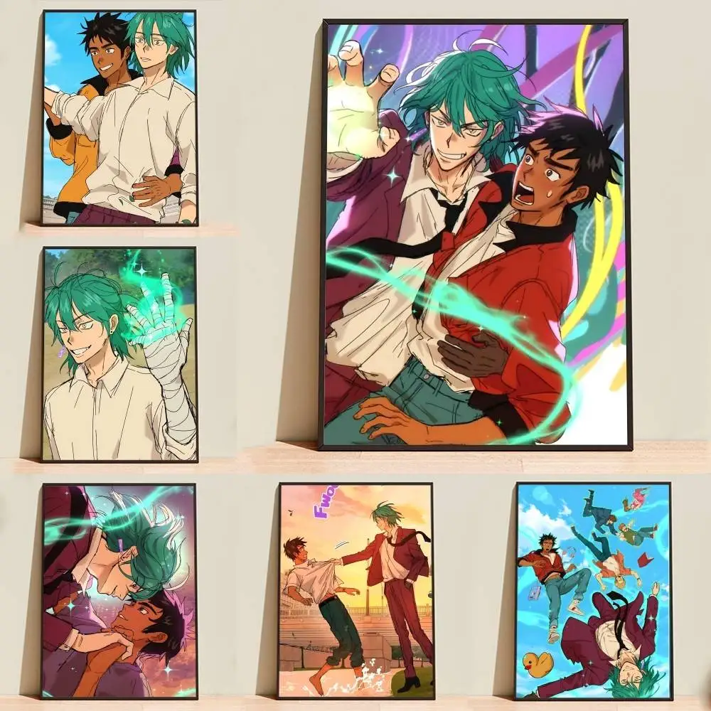 S-Superfish BL-Manhwa SFxDJ Poster Self-adhesive Waterproof Paper Sticker Coffee House Bar Room Wall Decor