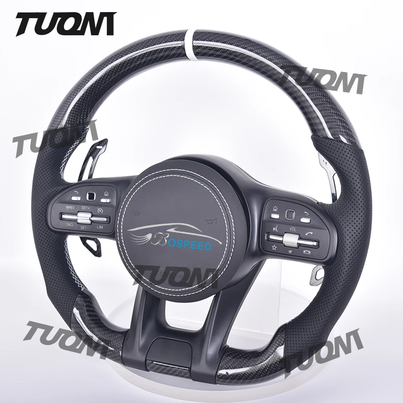 The New Custom Carbon Fiber Leather Steering Wheel For Mercedes Benz 809 W205 W221 W463 W464 G63 G500 W204 A45