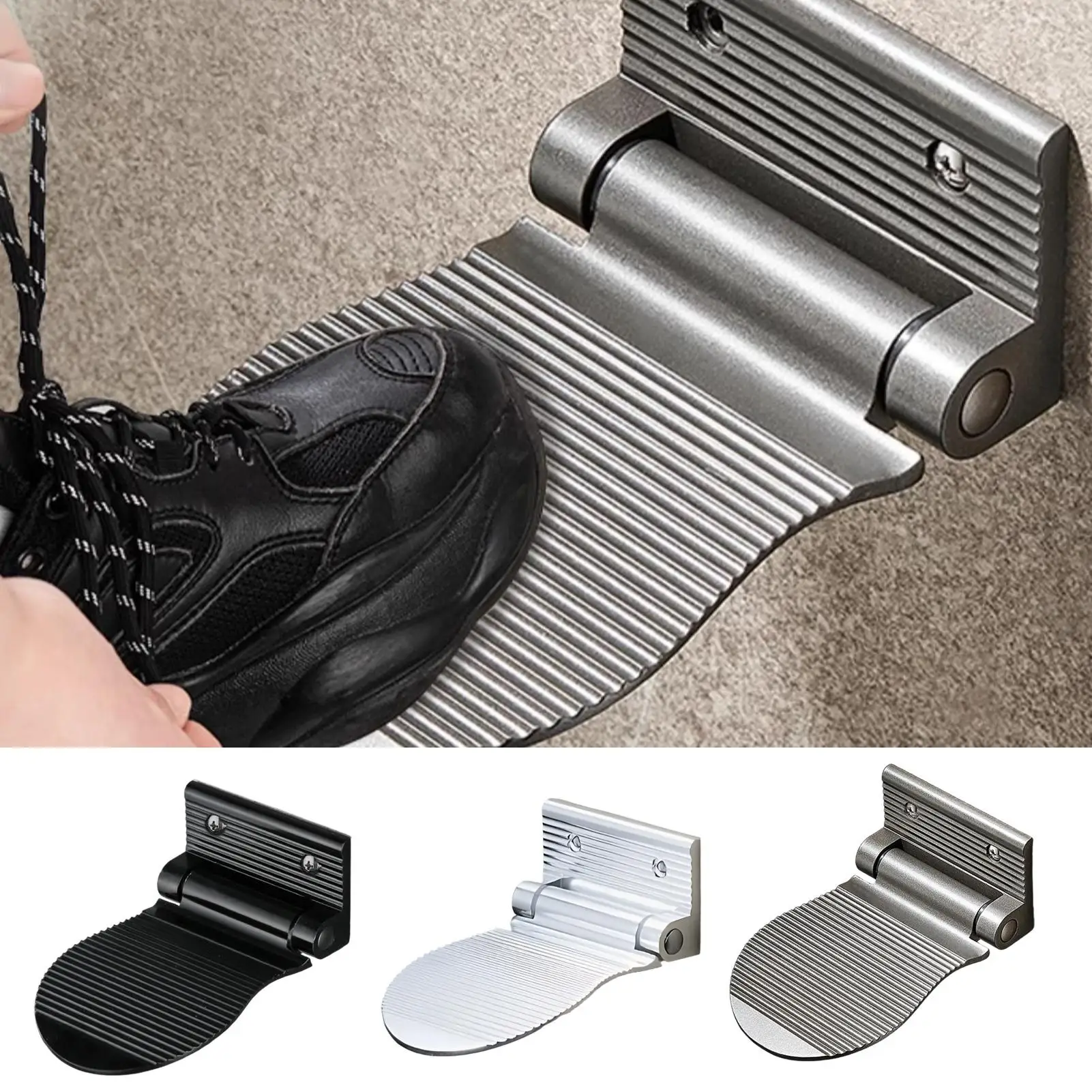 

Shower Step for Shaving Legs Foldable Stand Screw Mounting Shower Foot Holder for Home Bathroom Toilet Bedside Kitchen Desk