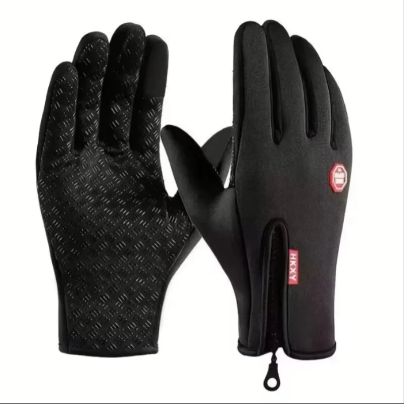 Winter men's waterproof cold resistant gloves safety protection warm gloves for skiing riding driving touch screen