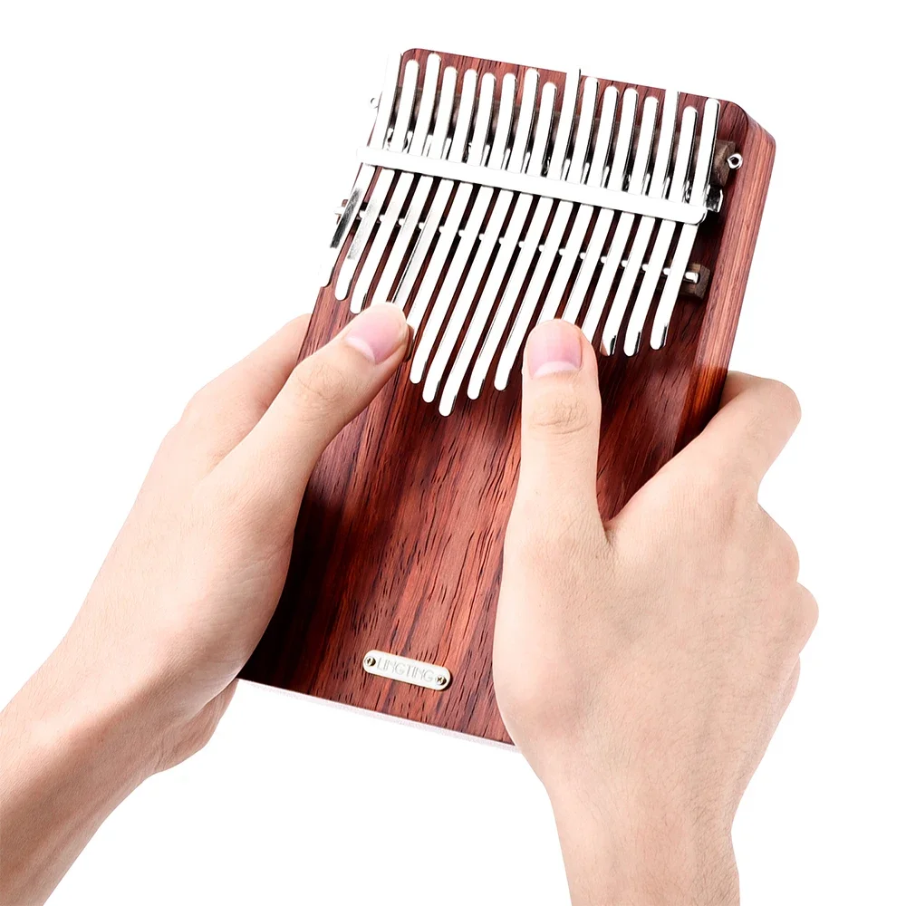 LINGTING Kalimba 17 Key Portable Thumb Piano Professional Kalimbas Beginner Music Keyboard Musical Instrument with Accessories