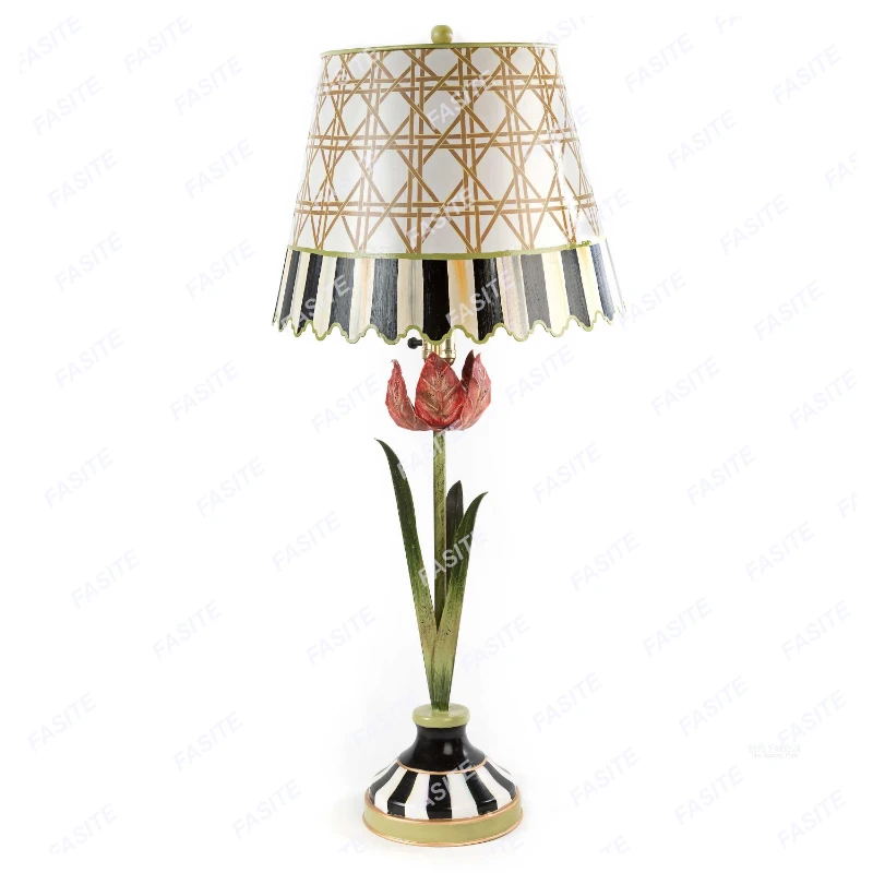 

Meicang spot direct mail new york Downtown Park imported spring feast hand-painted bright tulip table lamp.