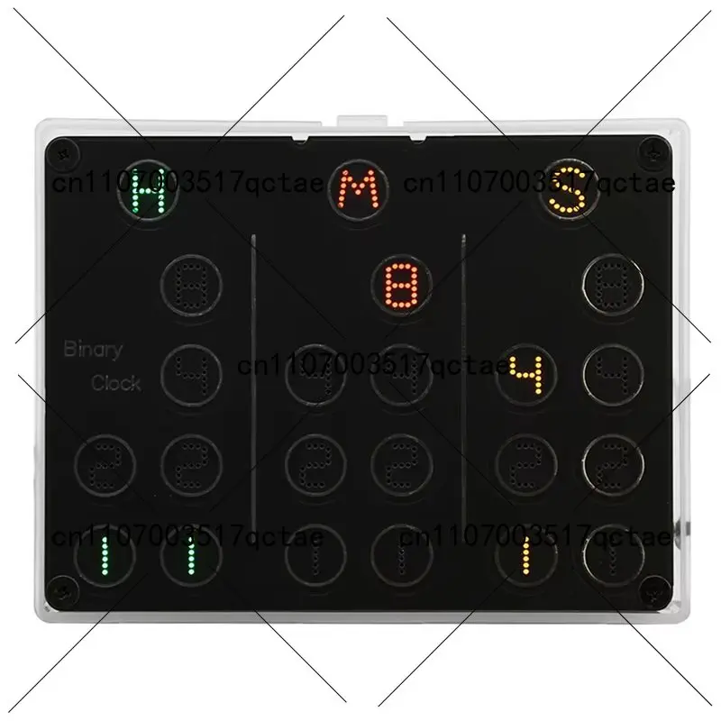4-Digit Binary LED Clock DIY Soldering Practice Kit Desktop Alarm Clock Electronic Learning