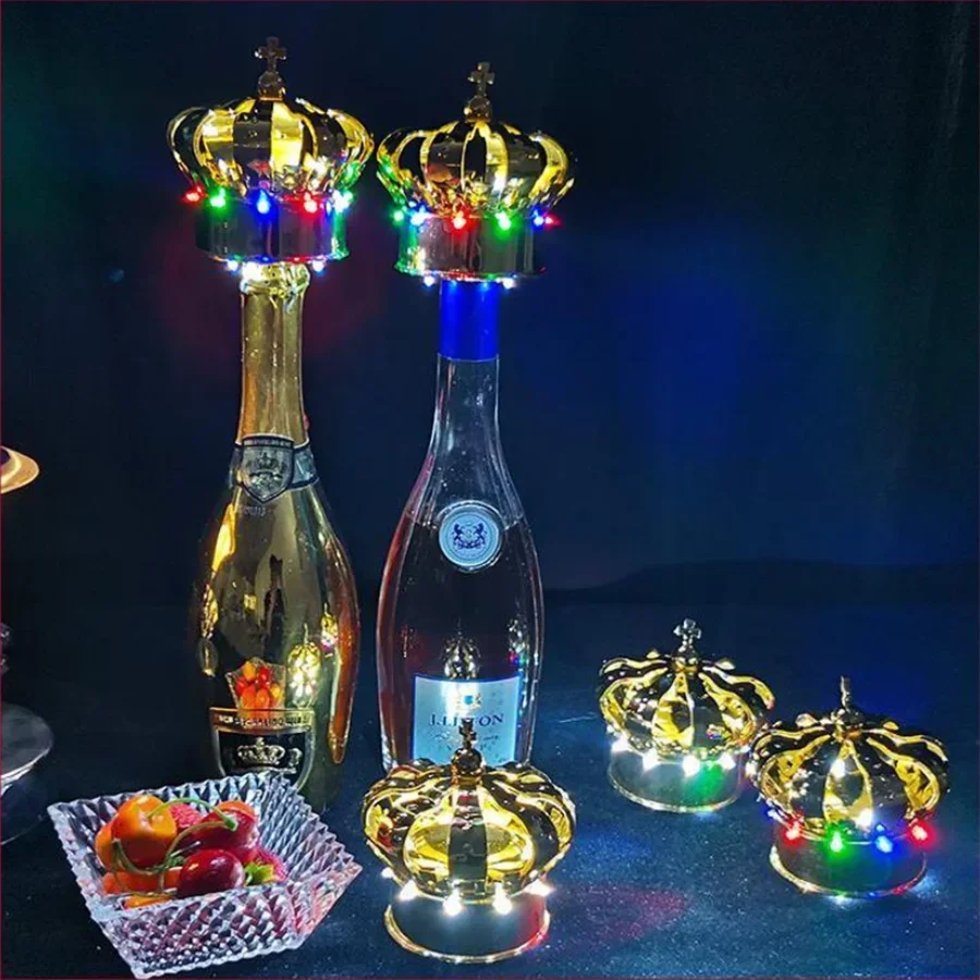 Crown Shape Baton Twirling Led Wine Bottle Cover Strobe Baton Vip Bottle Service Rechargeable Bottle Stick