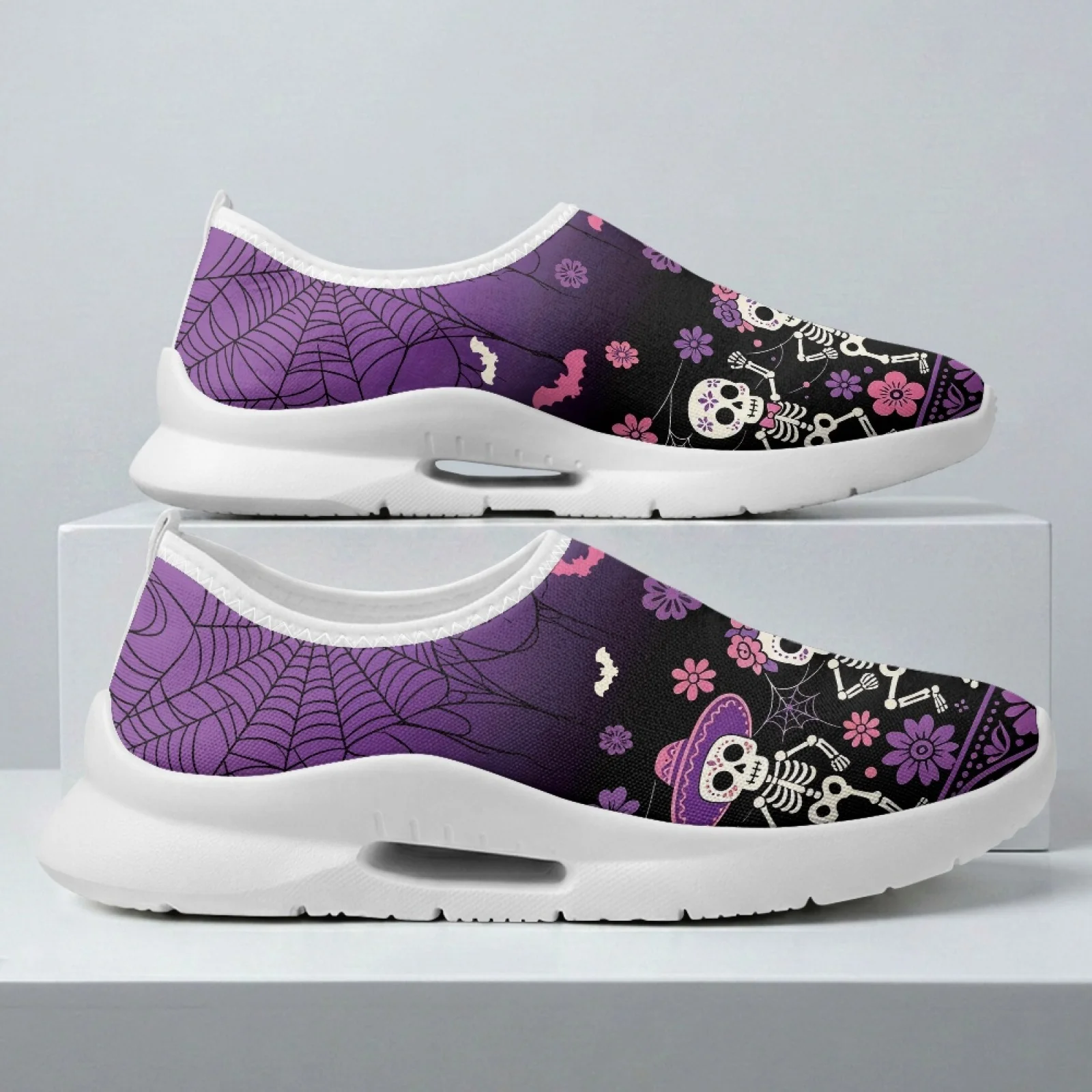 PENSTROLL Mesh & EVA Comfortable Nurse Shoes Lightweight Walking Shoes for Women Hospital Dancing Skeleton