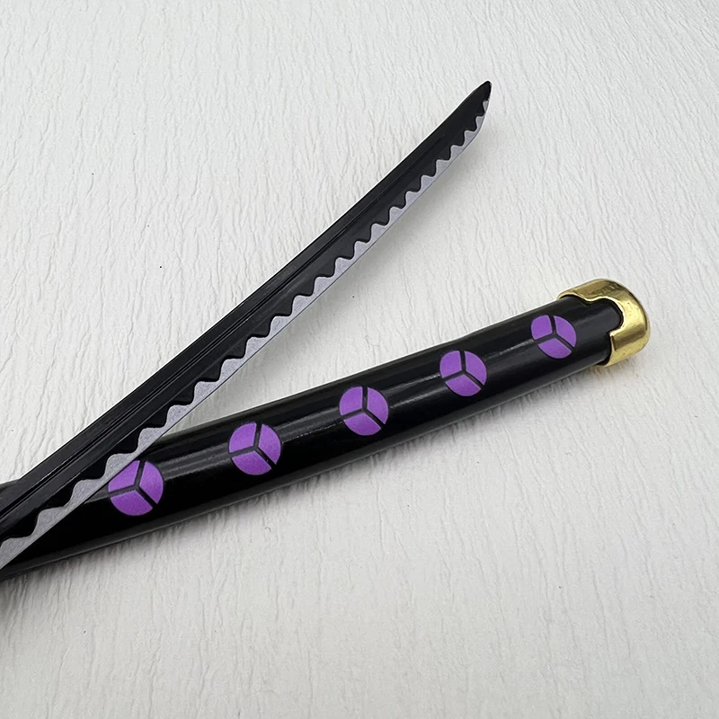 سلسلة مفاتيح سيف ساموراي ، سلسلة مفاتيح يابانية OP inimeral ، قطعة Roronoa Zoro ، منمنمنمات معدنية بالكامل ، حرفة تزيين منزلية ، 26 ـ