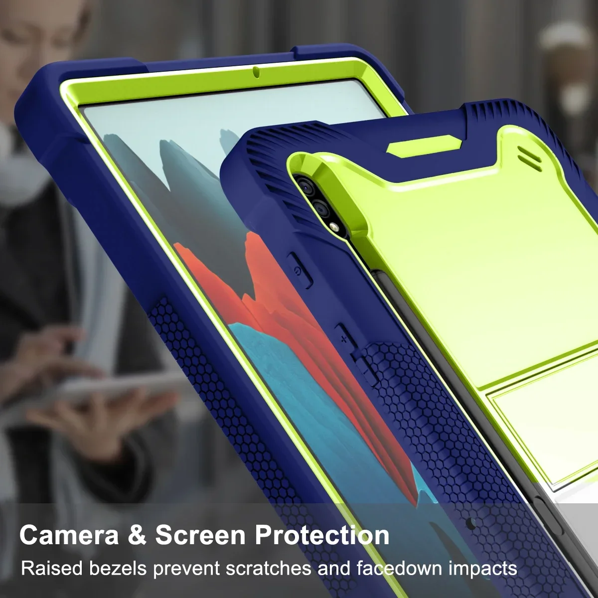 Armor Stand Case For Samsung Galaxy Tab A9 Plus 11 8.7 Galaxy Tab 9 FE 11 S9 FE PLUS 12.4 S8 Ultra 14.6 Shockproof Cover Tablet