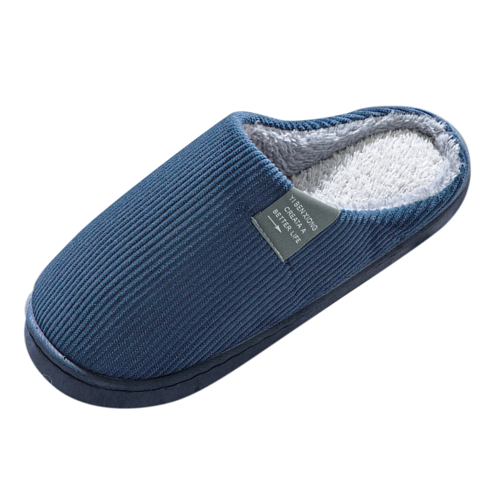 Mannen Pluche Slippers Unisex Winter Warm Bont Slippers Vrouwen Koppels Huis Antislip Zachte Schoenen Comfortabele Platte Hak Thuis Binnen Slaapkamer