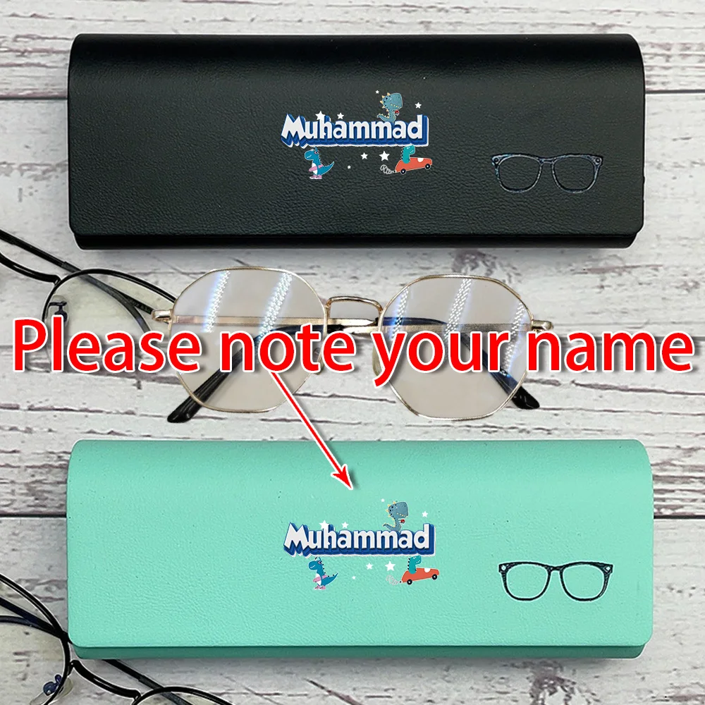 

Customized Name Sunglass Organizer PU Women Glasses Box Spectacle Case Protective Portable Hard Shell Storage Container Travel