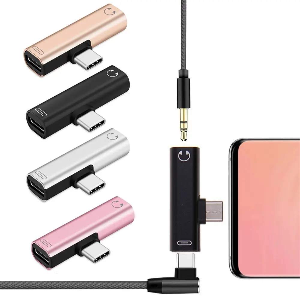 Fast USB C Cable Connector AUX Splitter Type-C To 3.5mm Adapter Audio Convertor Headphone Jack For Samsung S10 S9 Huawei Mate20