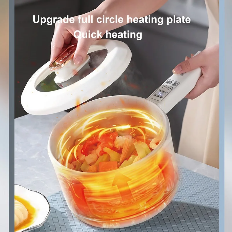 3L Smart Electric Cooking Pot Ceramic Non-Stick Frying Pan Household Appointment Breakfast Maker Automatic Keep Warm 220V