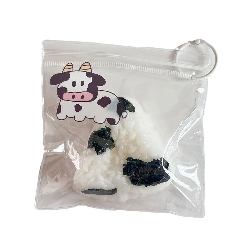 Boule de Riz de Lait de Vache Simulée à la Main, Jouets de Décompression Créatifs à Rebond Lent, 1 Pièce