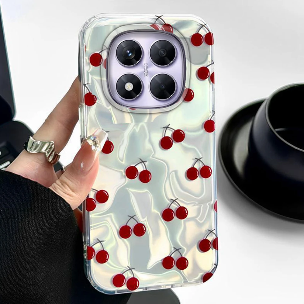 Nette Früchte Kirschen Frauen Telefon Fall Für Xiaomi Redmi Hinweis 14 13 12 11 10 11S 10S 8 9 Pro 15 15C 14C 13C A3 A1 A2 9A A5 Abdeckung