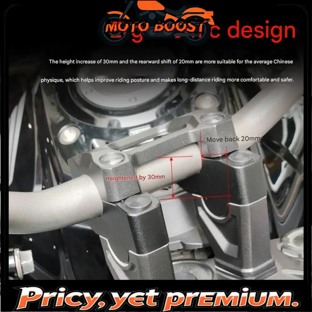 

【Premium quality】Compatible with Triumph Trident 660 handlebar riser, handlebar mounting clips, and Trident 660 accessories.