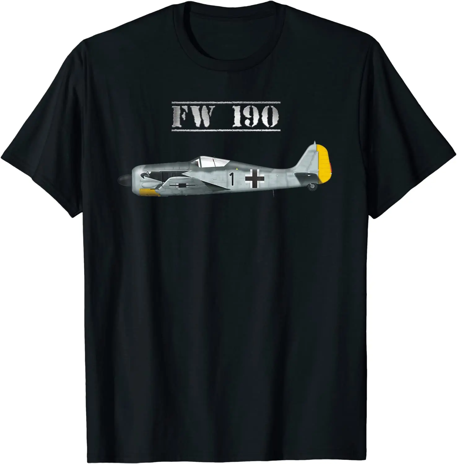 FW 190 Fighter Plane World War II Men T-Shirt Short Sleeve Casual 100% Cotton O-Neck Summer TShirt