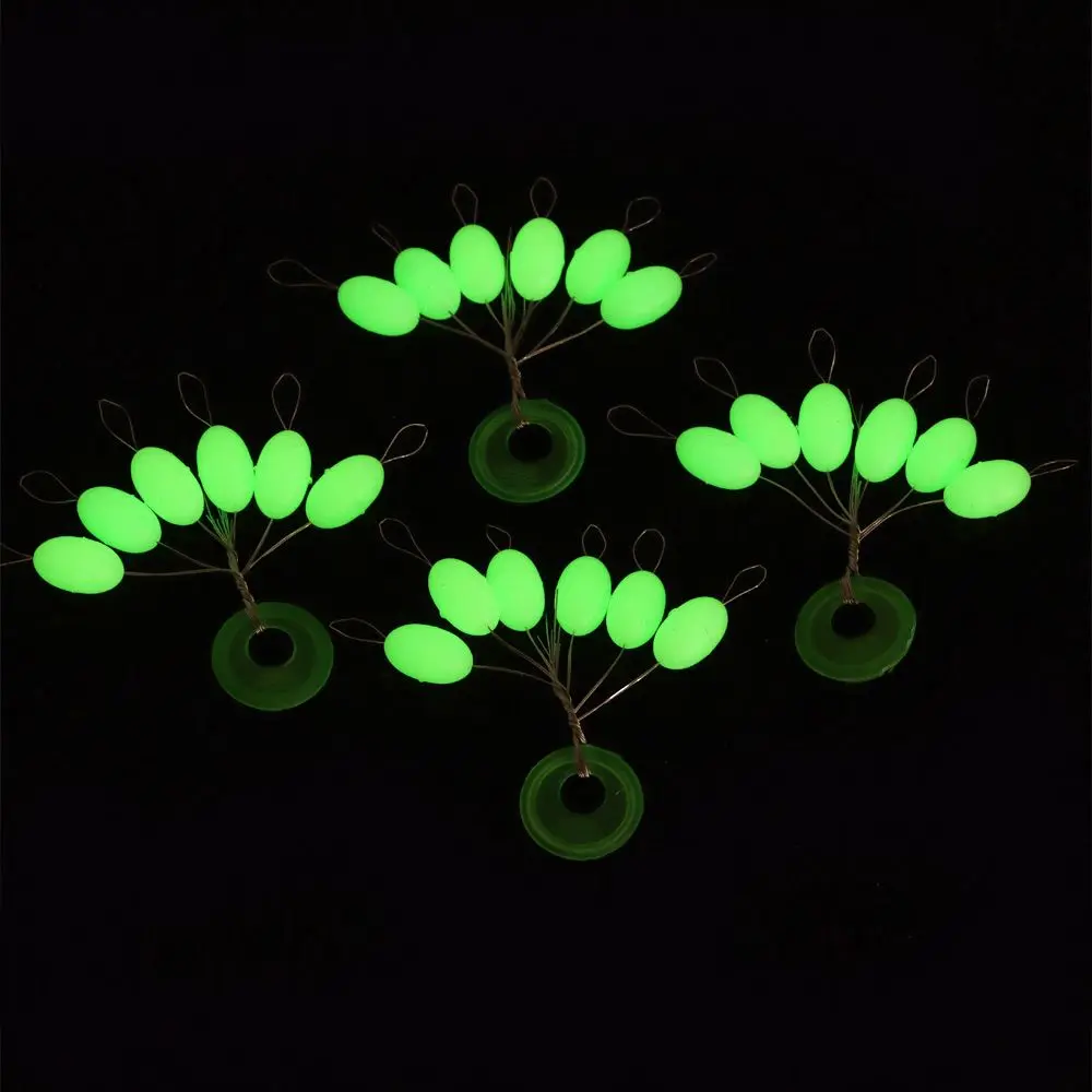60pcs(10 Groups) Vislijn 6-20# Carp Line Stopper Luminous Space Beans Fishing Accessories Rubber Float Catfish Flotador