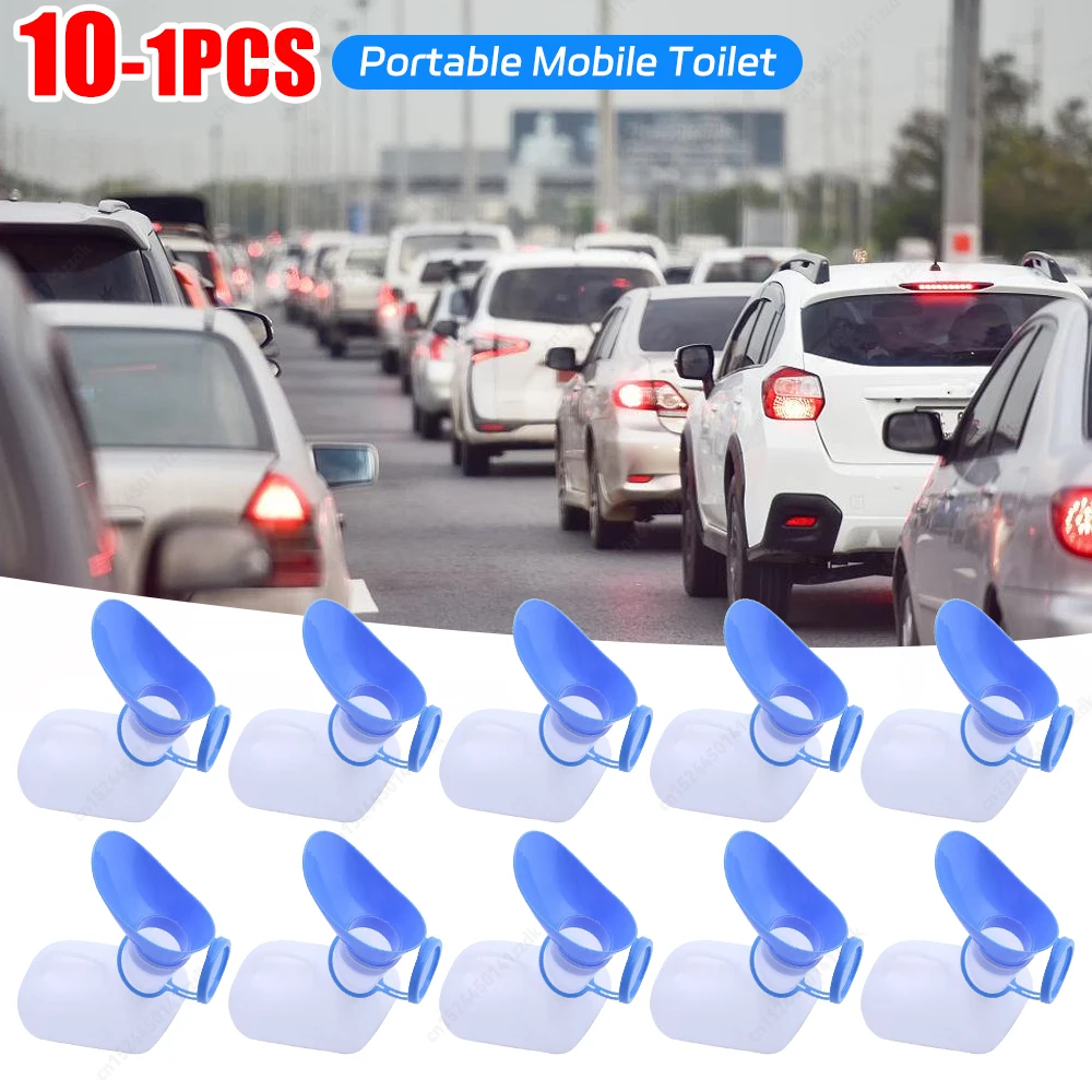 1-10PCS Plastic Potty For Men and Women Portable Padded Toilet Mobile Toilet Urine Bottle For Outdoor Camping Car Travel Journey