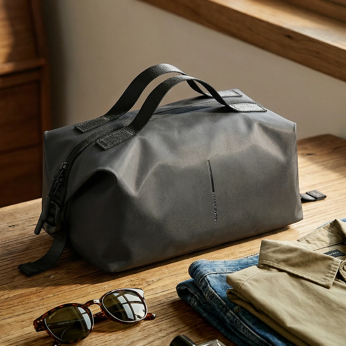 MARK RYDEN Water-Resistant Toiletry Bag, 0.22kg Lightweight Travel Dopp Kit with YKK Zipper