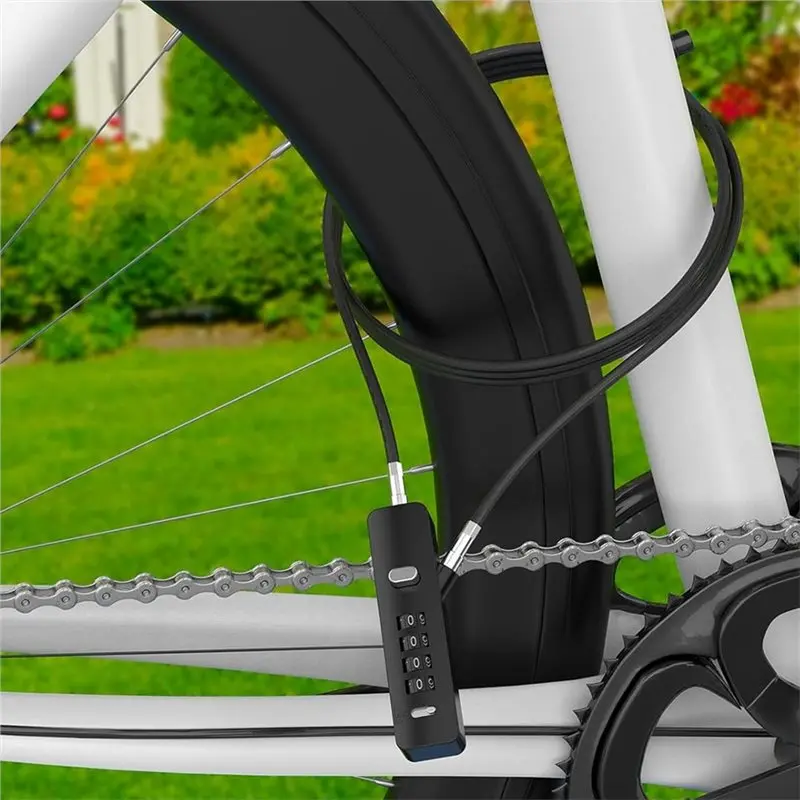 【HAPPY】Cable Combination Lock, Replacement Rope Included- Three Rubber Coated Steel Wire Rope Padlocks