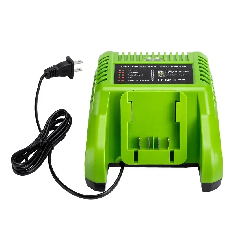 

Зарядное устройство для GreenWorks, 40 В, литий-ионный аккумулятор 29472 ST40B410 BA40L210 STBA40B210 29462 20262 29282, зарядное устройство для литиевой батареи