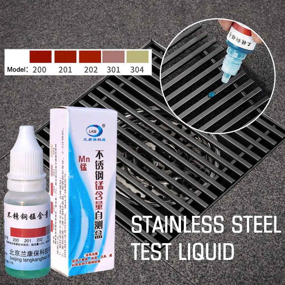 304 Stainless Steel Detection Liquid Identification Rapid Manganese Content Test Fluid Potion Rapid Reagent Analytical Drugs