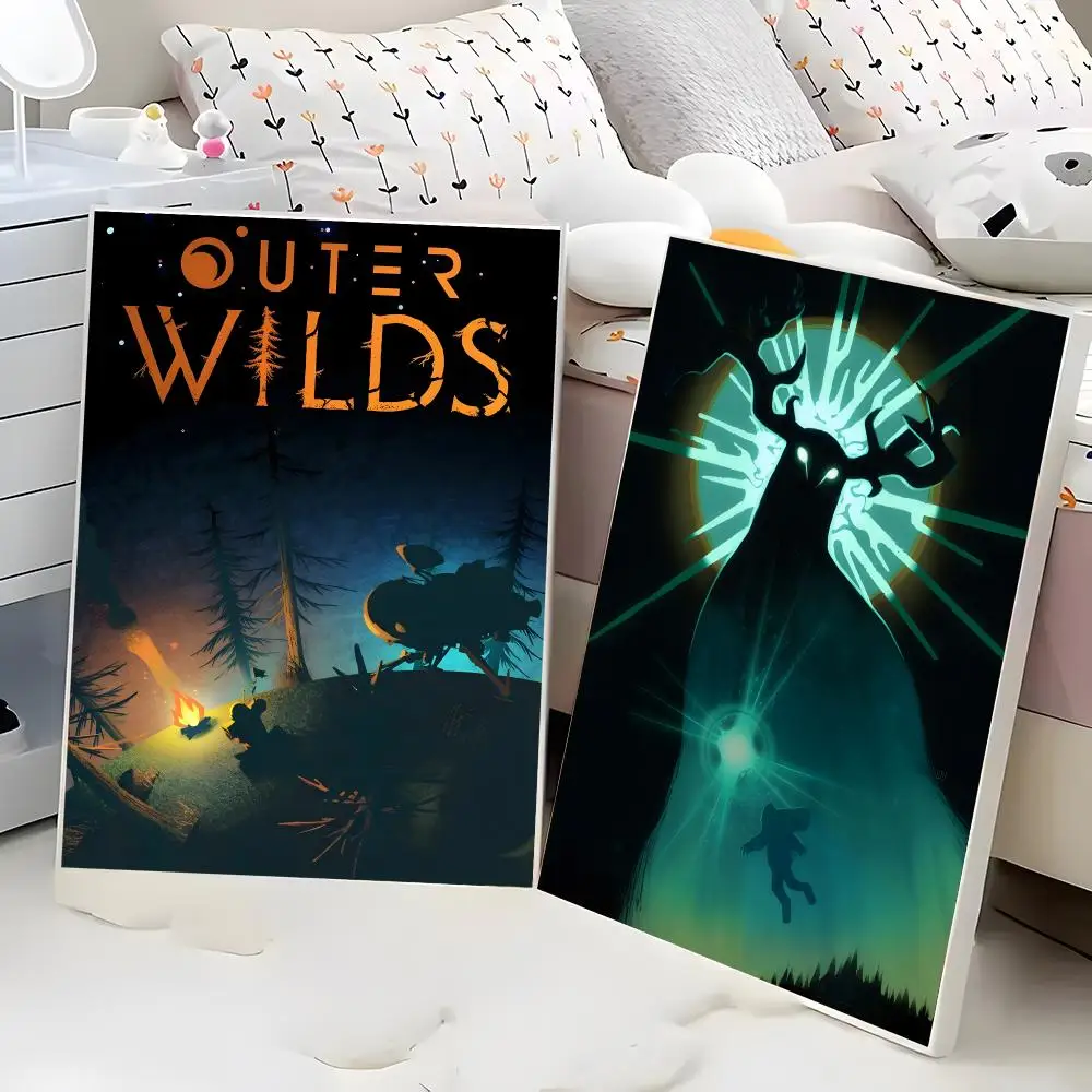 Outer Wilds Space Exploration Time Loop Indie Masterpiece Painting Calligraphy Poster Eco-Friendly Decor Frameless Canvas