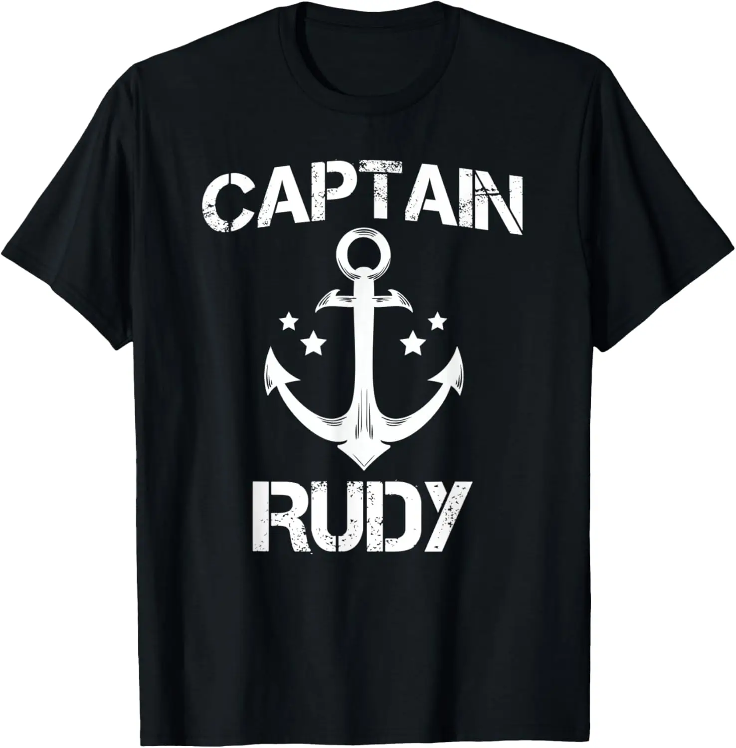 CAPTAIN RUDY Funny Birthday Personalized Name Boat Gift T-Shirt