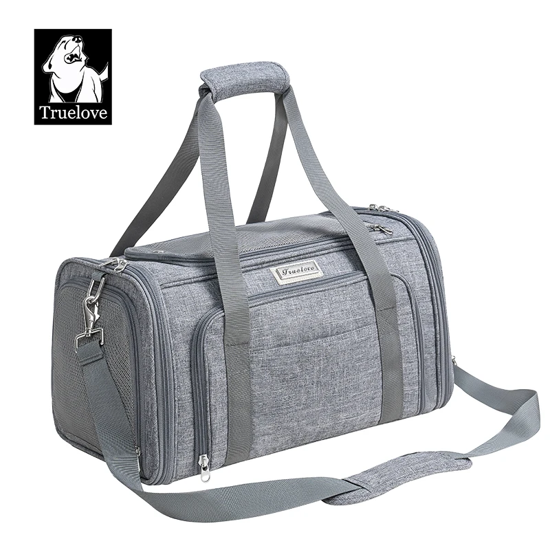 TRUELOVE TLX4971 Breathable Foldable Pet Shoulder Carrier, Large‑Capacity Anti‑Collapse Travel Bag for Cats & Small Dogs