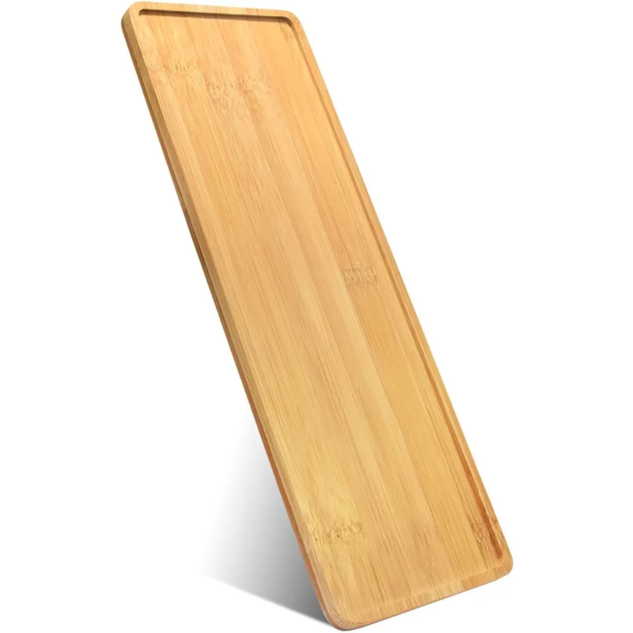 

Мини-прямоугольный бамбуковый поднос 12x4x0,39 дюйма, подходящий для горшков Dr и дренажа