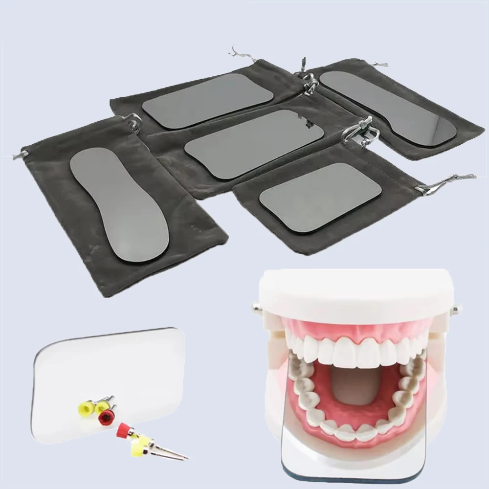 

5PCS Dental Mirror Set Orthodontic Double-Sided Mouth Mirror Intraoral Reflector for Dentistry Glass Photography Mirror Tool