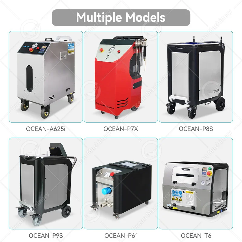 Portable 220V Universal Dry Ice Blasting Machine No Residual CO2 Dry Ice Cleaning Machine Metal Construction