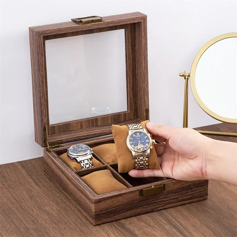New Handmade Luxury Wooden 6/10/12 Grids Watch Boxes Watches Display Case Jewelry Holder Storage Organizer for Watch Holding